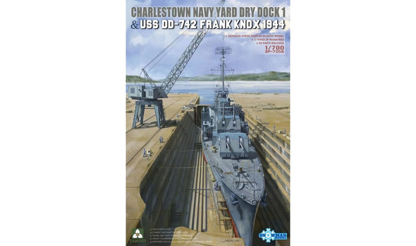 Charlestown Navy Yard DRY 1 & USS DD-742 Frank Knox 1944